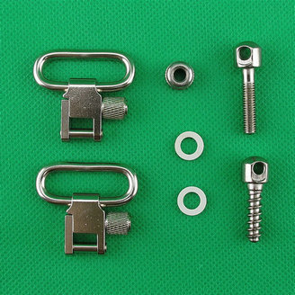 115 1inch Rifle Swivel Kit, w/ Nickel Plated Swivels and Screws