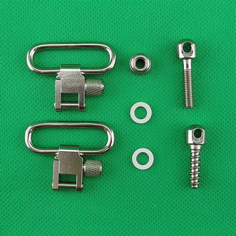 115 1.25inch Rifle Swivel Kit, w/ Nickel Plated Swivels and Screws
