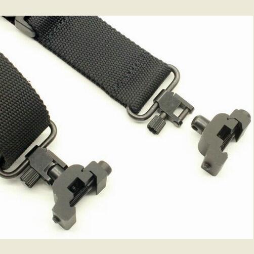 Tactical 3 Points Nylon Sling Belt with 20mm Picatinny Rail Mounts